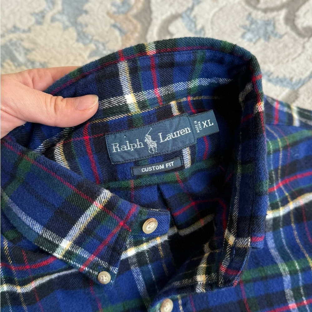 Ralph Lauren Blue Multicolor with soft cotton flannel and classic plaid pattern - Picture 7 of 9